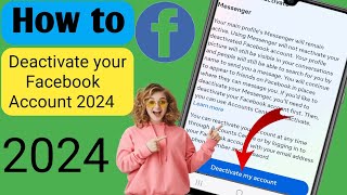 How to Deactivate you Facebook Account 2024 Deactivate Facebook Account [upl. by Lezned550]