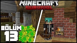 ZIMPARA TAŞIYLA XP KASALIM YANAN ŞÖMİNE┇Minecraft Survival ▹Bölüm 13 [upl. by Cheri]