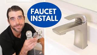 How to Replace amp Install Bathroom Sink Faucets  Easy DIY Home Upgrade [upl. by Wagoner798]