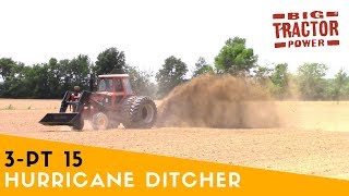 Hurricane 3PT 15 Field Ditcher amp AllisChalmers 7060 Tractor [upl. by Nylesor798]