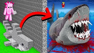 I Cheated With MEGLAODON SHARK in Minecraft Build Battle [upl. by Atekram147]