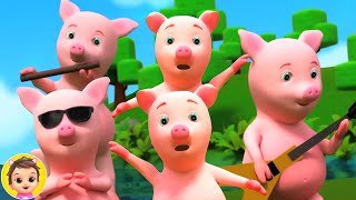 Five Little Piggies Kids Song And Nursery Rhyme For Babies [upl. by Aikahc]