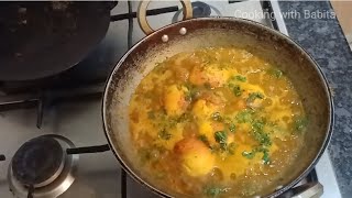 egg curry recipe  side dish rice amp chapathi  easy masala anda curry  easy curry gravy [upl. by Malamut]