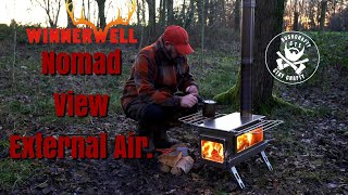 Winnerwell Nomad Double View External Air First Burn [upl. by Pass]