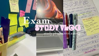 Exam study vlog 🧋🧸 3rd year bcom  intense studying 📚 busy days 🌤️ [upl. by Solorac]