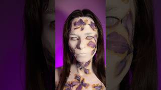 China pottery inspired makeup kintsugi makeuptransformation creative shortsmakeup tiktokviral [upl. by Kenyon]