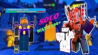 🔥 MEWING TV MAN and HYPER BEST TEAM for WAVES 100 😱 SOLO in ENDLESS MODE ☠️  Toilet tower defense [upl. by Enilaf251]