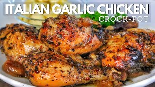 Italian Garlic Chicken Recipe In Crock Pot [upl. by Ennelram]