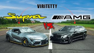 KIIHDYTYSKISA  RATAKIREÄ UUSI SUPRA VS 62L V8 AMG MERSU PERHEFARKKU S211 [upl. by Alick]