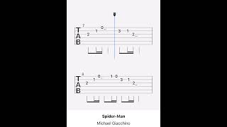 SpiderMan theme GUITAR TAB [upl. by Alol]