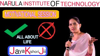 Narula institute of technologyMotivational session by Jaya Kishori jiIamjayakishori [upl. by Evars]