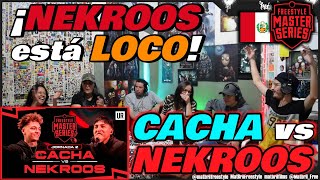 🔴COLOMBIANOS REACCIONAN a NEKROOS vs CACHA  ¡NEKROOS está LOCO FMS PERÚ JORNADA 2 2023 [upl. by Ahseat989]