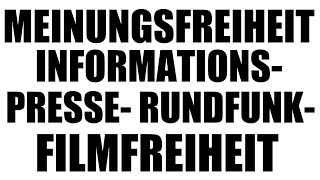 Meinungsfreiheit Informations Rundfunk Film amp Pressefreiheit Art 5 I GG  Grundrechte 314 [upl. by Skipper]