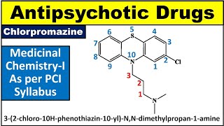 Antipsychotic drugs structure and IUPAC names [upl. by Hanson]