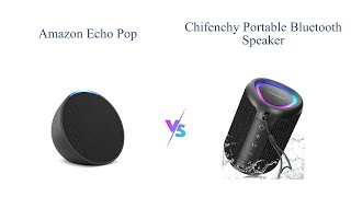 Amazon Echo Pop vs CHIFENCHY Portable Bluetooth Speaker with Lights 🎵🔊 [upl. by Antonetta]