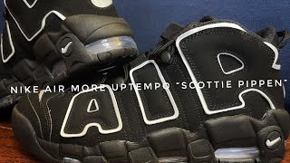 NIKE AIR MORE UPTEMPO SCOTTIE PIPPEN’S REVIEW AND ON FEET [upl. by Srevart]