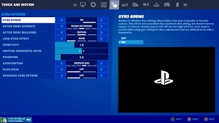 How to Turn On Gyro on PS4  PS5  Fortnite Battle Royale [upl. by Eart]