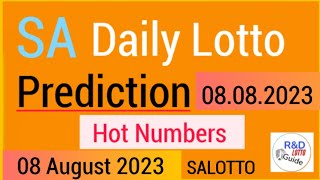 Daily Lotto Prediction For 8 August 2023  SA DAILY LOTTO TODAY 08082023 [upl. by Labors820]