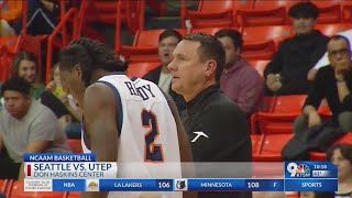 UTEP men stumble in 7361 loss to Seattle U [upl. by Enomar]