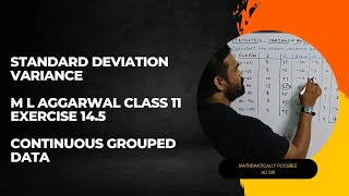 standard deviation variance statistics class 11 m l aggarwal exercise 145 [upl. by Hamo]