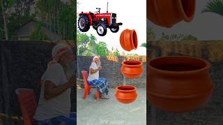 Rounding clay pots to Alto Rollar Jcb amp Tractor  Vehicles names magic video [upl. by Ruthi]