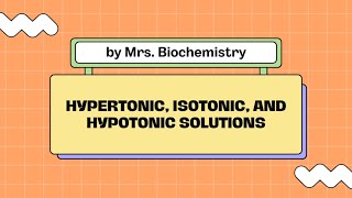 Hypertonic isotonic and hypotonic solutions  made easy [upl. by Siahc]