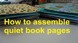 How to assemble quiet book pages [upl. by Retxab]