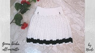 Gonna bimba alluncinetto per tutte le taglie  Crochet baby skirt [upl. by Cilo]