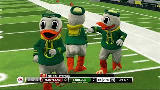 CFB Mascot Mashup 2024 Season Week 11 Maryland  Oregon [upl. by Anyahc]