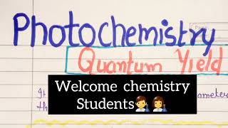 quantum yield hindi  sem4  photochemistry Msc chemistry  photochemistrynotespdf [upl. by Iris179]