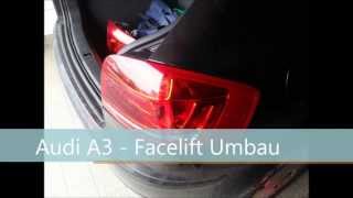 Audi A3 8P1  Tausch der Rückleuchten Facelift Umbau [upl. by Bonita599]