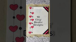 10 Easy front page design for school projects and idea note journals  Aesthetic Girl shorts howto [upl. by Rennie]