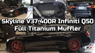 Infiniti Q50 Skyline V37 400R  RSE TOMEIUSA Full Titanium Muffler by Z1 Motorsports V37 スカイライン [upl. by Baugh]