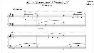 Galina Bobrova «Little Sentimental Prelude 21 Romance» for piano [upl. by Ewens]