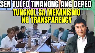 SEN TULFO IPINAG UTOS SA DEPED NA MAGKAROON NG MEKANISMO SA TRANSPARENCY SA MG BENEFECIARY [upl. by Kilar]