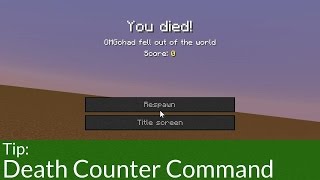 How To Setup a Death Counter in Minecraft [upl. by Nonnad]