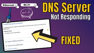 How to Fix DNS Server Not Responding On Windows 11107  Wi Fi or Ethernet Connection 2022 [upl. by Enilhtak]