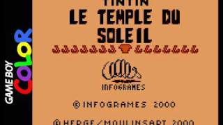 Tintin Le Temple du Soleil Game Boy  Title Screen Music [upl. by Enineg]