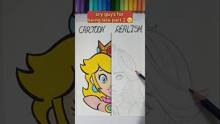 Drawing Peaches part 2 Realism shorts [upl. by Arbuckle]