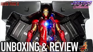 Hot Toys Iron Man Mark 7 Open Armor Avengers Unboxing amp Review [upl. by Wojak]