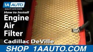 How To Replace Engine Air Filter 9799 Cadillac DeVille [upl. by Ailimaj]