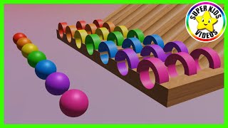 Kleuren Leren Nederlands voor Peuters en Kleuters met Ballen ☆ 3D Animatie Leerzame Kinderfilmpjes [upl. by Glory765]