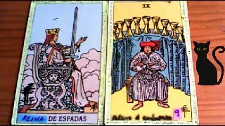 Combinaciones tarot con la REINA de ESPADAS  ARCANOS MENORES DE COPAS Por TARA [upl. by Korry]