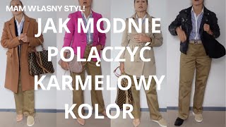 Jak modnie połączyć najmodniejszy KARMELOWY KOLOR  Stylizacje do pracy i nie tylko trend ootd [upl. by Giza634]