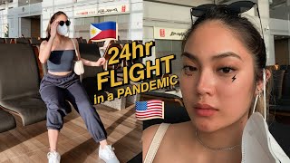 JEOrnal📀 TRAVEL WITH ME in the MIDDLE OF A PANDEMIC from 🇵🇭 to 🇺🇸 [upl. by Mukund]