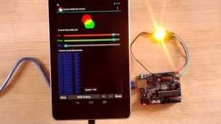 Android Arduino USB Control RGB LED [upl. by Anirtep102]