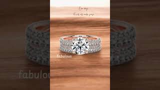 20ct Round Cut Pave FVS Lab Grown Diamond Bridal Ring Set jewelry engagementring diamondrings [upl. by Rancell675]