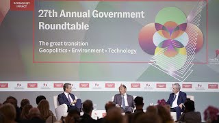 PM Kyriakos Mitsotakis’ conversation with Francis Fukuyama at the Economist Government Roundtable [upl. by Oralle]