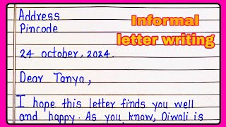 Informal letter writing in English  How to write Informal letter  Informal letter writing [upl. by Libove]