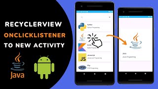 Recyclerview Onclicklistener  Recyclerview item click listener android example [upl. by Erdnoid]